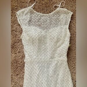 White sequin dress